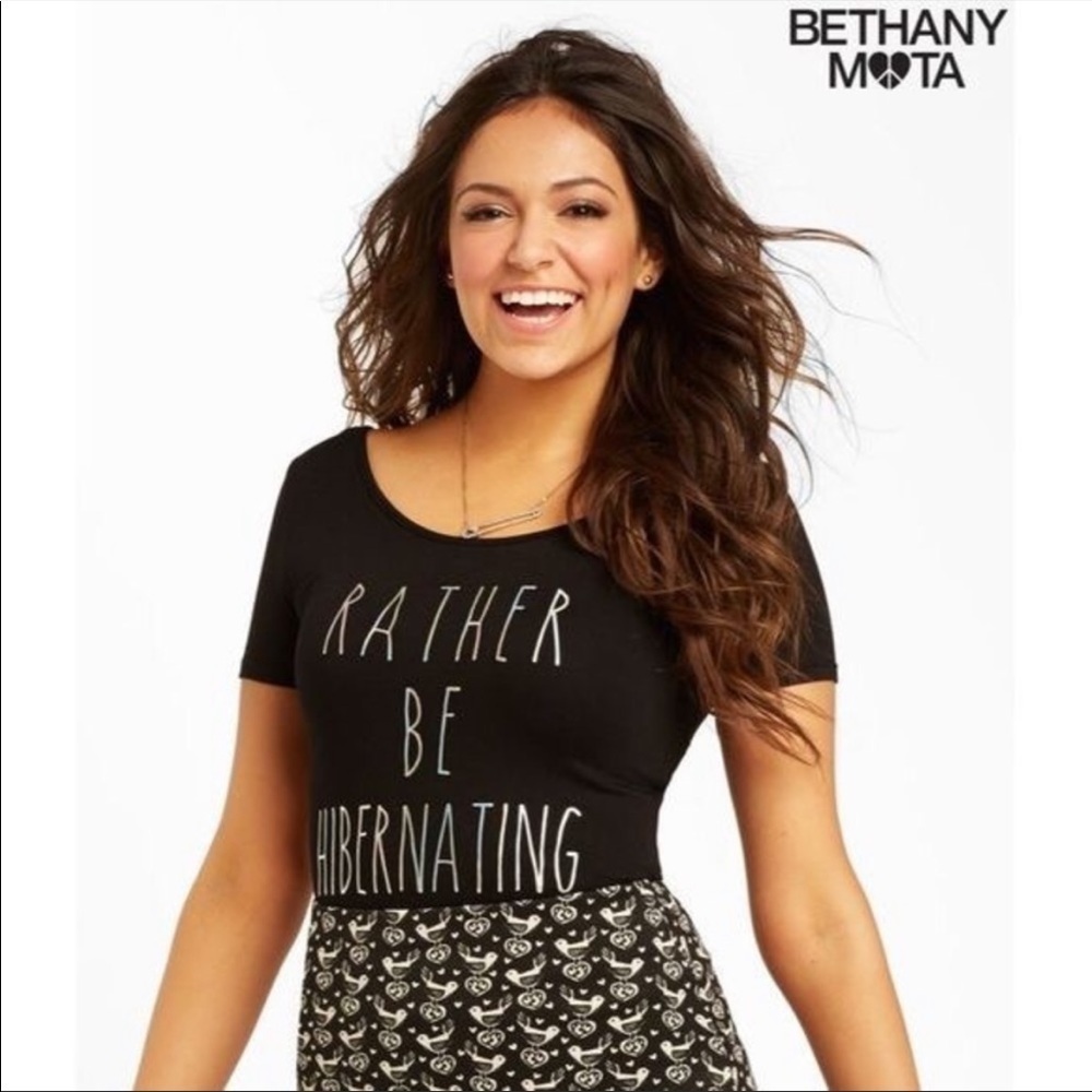 Bethany Mota Rather be Hibernating Aeropostale Top